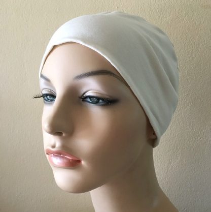 Ivory Sleep Cap - front view