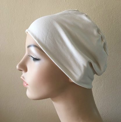 Ivory Sleep Cap - side view