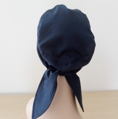 Tie-back cap - Navy - back view