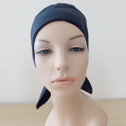 Tie-back cap - Navy - front view