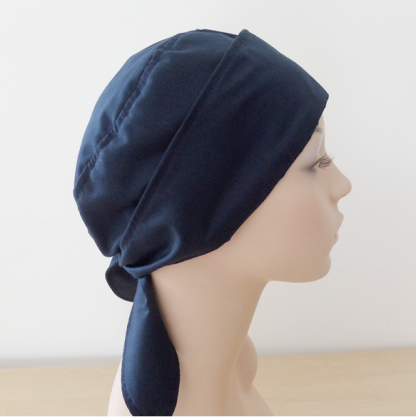 Tie-back cap - Navy - side view