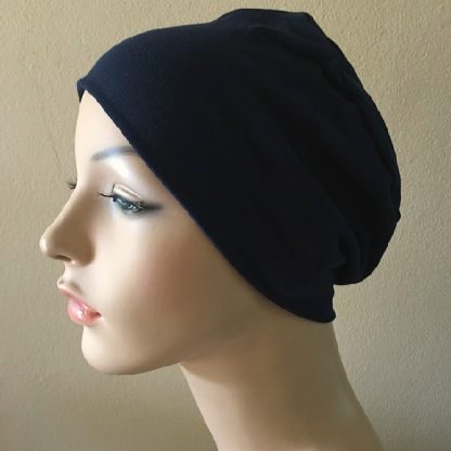 Navy Sleep Cap - side view