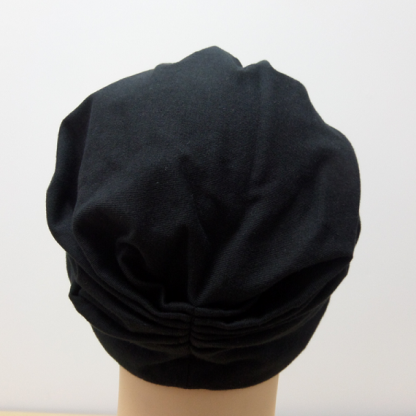 Black Classic Turban - back view